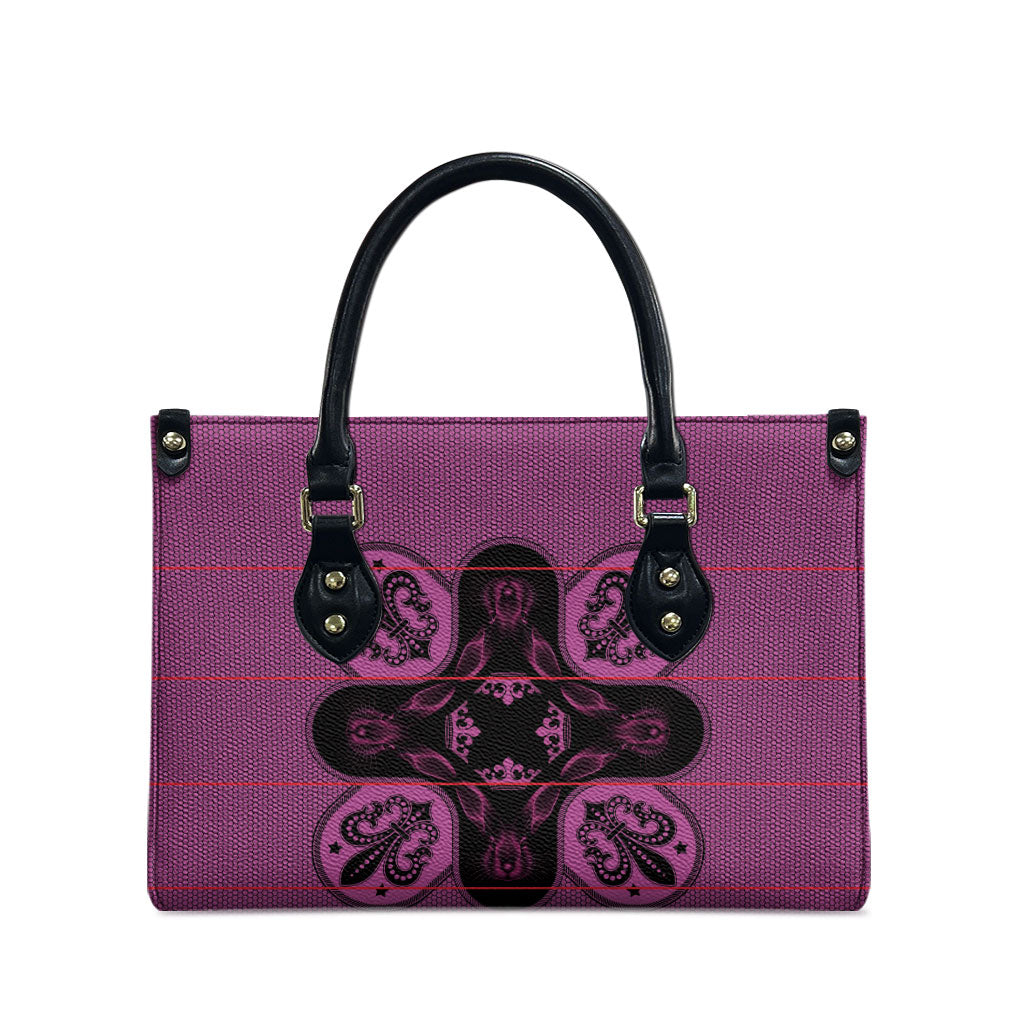 Bafokeng Rabbit Crown Palesa ea kharanium Leather Bag Pink Seanamarena Basotho Blanket Inspired
