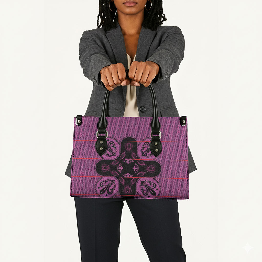 Bafokeng Rabbit Crown Palesa ea kharanium Leather Bag Pink Seanamarena Basotho Blanket Inspired