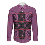 Bafokeng Rabbit Crown Palesa ea kharanium Long Sleeve Button Shirt Pink Seanamarena Basotho Blanket Inspired