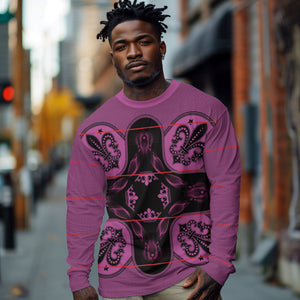 Bafokeng Rabbit Crown Palesa ea kharanium Long Sleeve Shirt Pink Seanamarena Basotho Blanket Inspired
