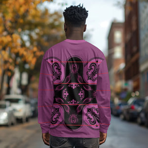 Bafokeng Rabbit Crown Palesa ea kharanium Long Sleeve Shirt Pink Seanamarena Basotho Blanket Inspired
