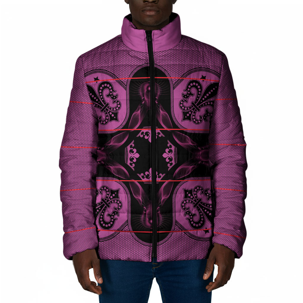 Bafokeng Rabbit Crown Palesa ea kharanium Padded Jacket Pink Seanamarena Basotho Blanket Inspired