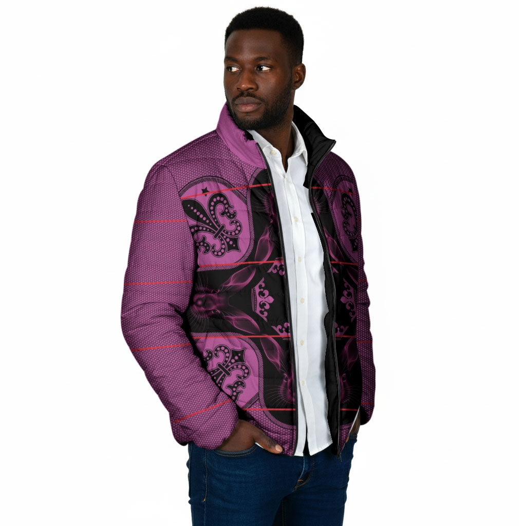 Bafokeng Rabbit Crown Palesa ea kharanium Padded Jacket Pink Seanamarena Basotho Blanket Inspired