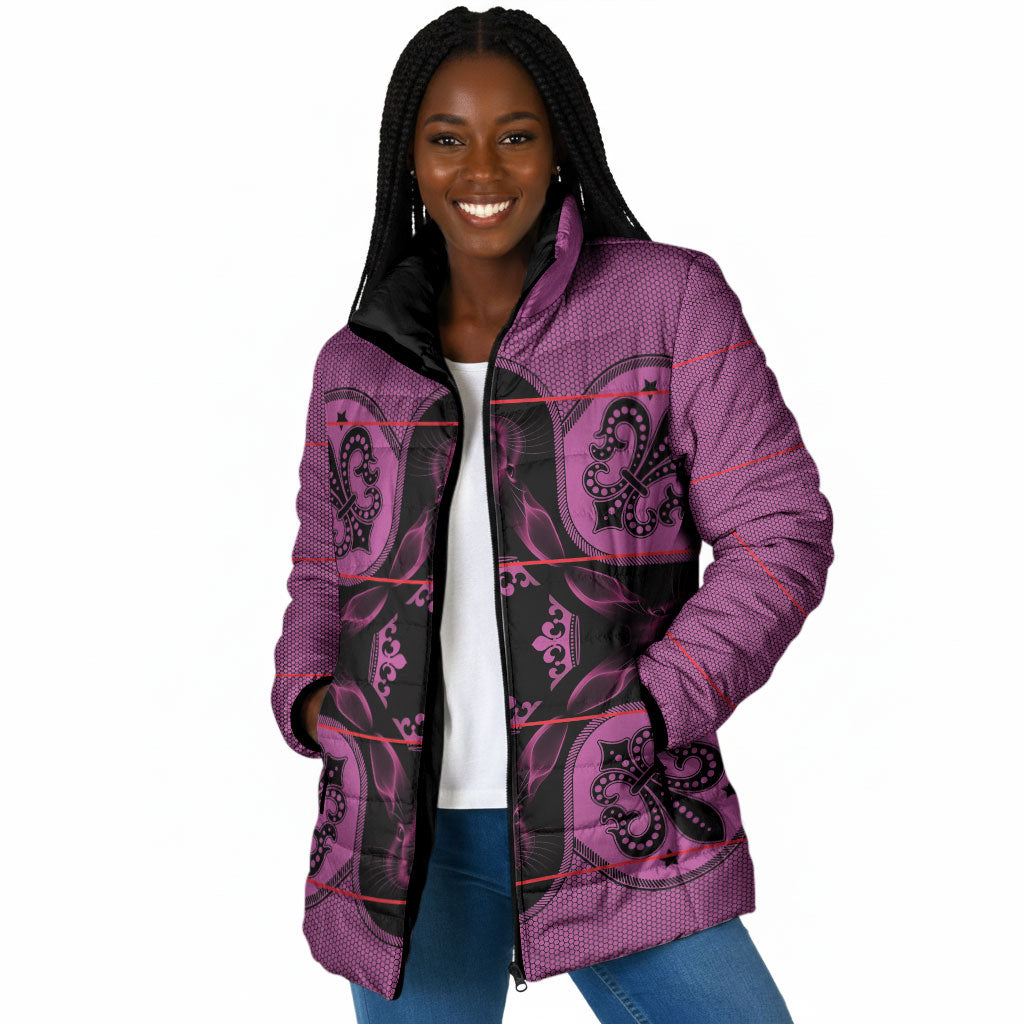 Bafokeng Rabbit Crown Palesa ea kharanium Padded Jacket Pink Seanamarena Basotho Blanket Inspired
