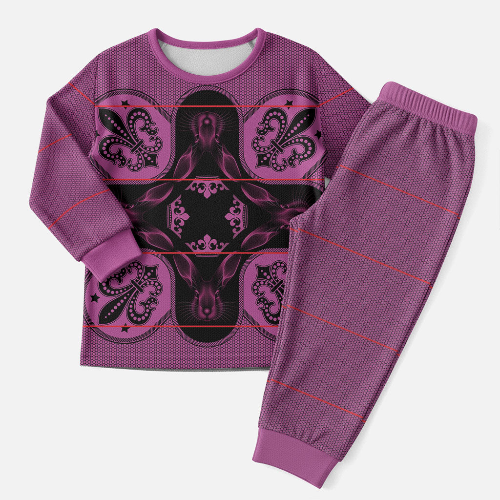 Bafokeng Rabbit Crown Palesa ea kharanium Christmas Pajama Set Pink Seanamarena Basotho Blanket Inspired