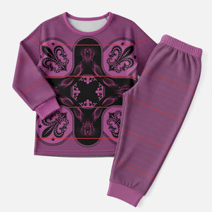 Bafokeng Rabbit Crown Palesa ea kharanium Christmas Pajama Set Pink Seanamarena Basotho Blanket Inspired
