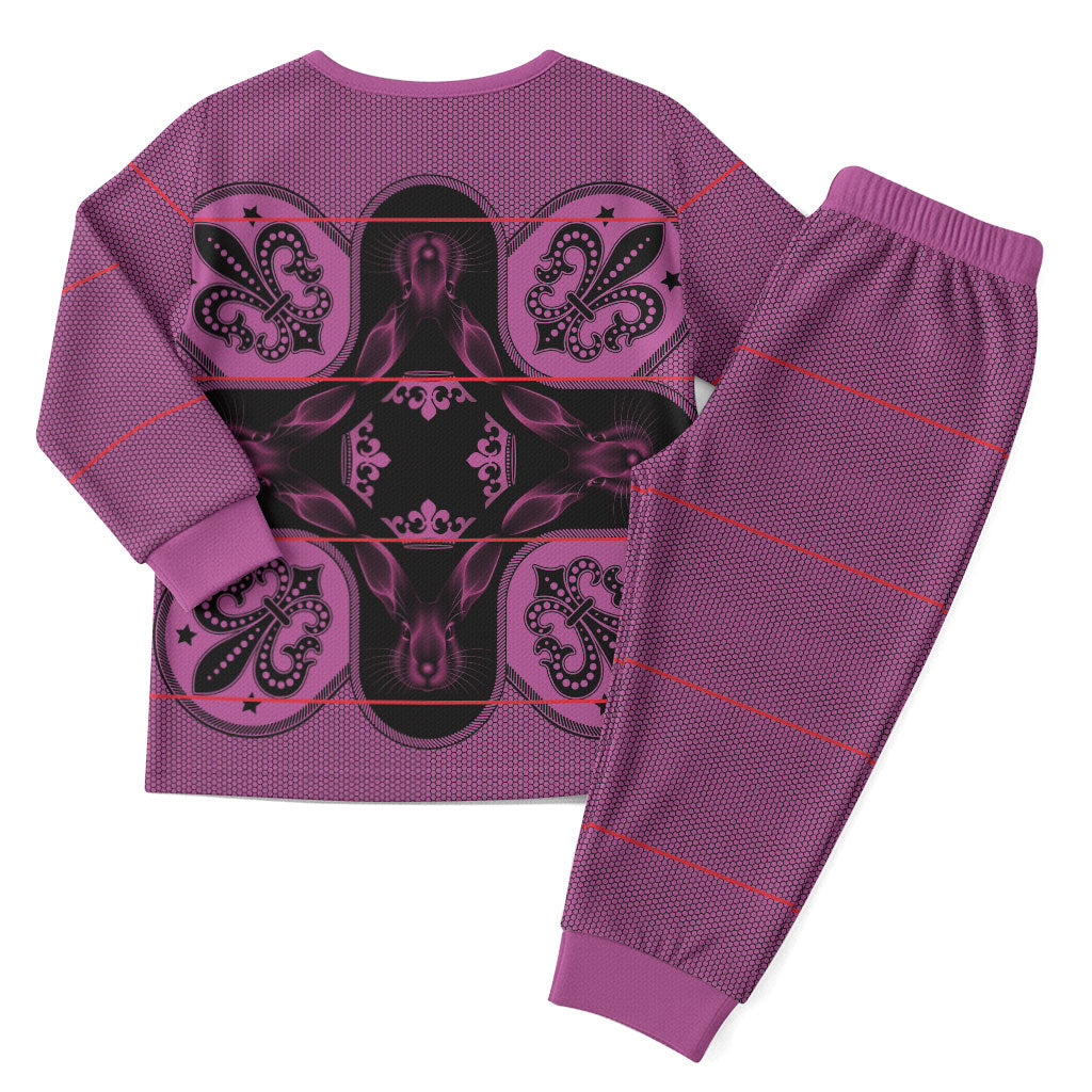 Bafokeng Rabbit Crown Palesa ea kharanium Christmas Pajama Set Pink Seanamarena Basotho Blanket Inspired