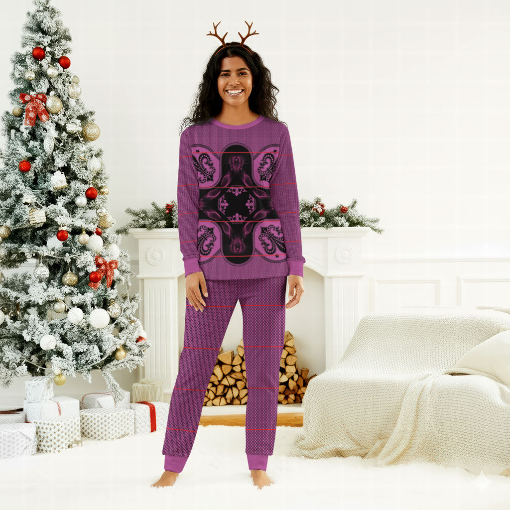 Bafokeng Rabbit Crown Palesa ea kharanium Christmas Pajama Set Pink Seanamarena Basotho Blanket Inspired