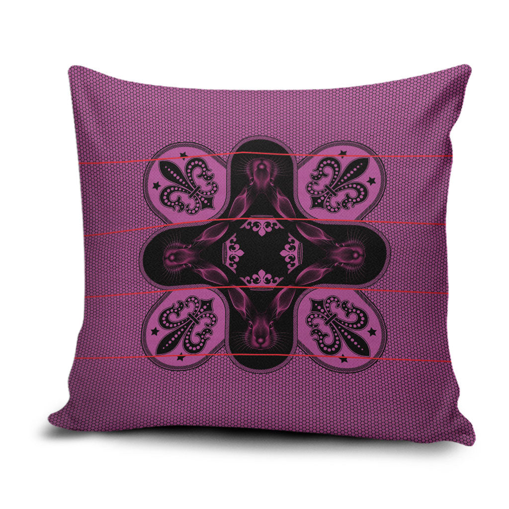 Bafokeng Rabbit Crown Palesa ea kharanium Pillow Cover Pink Seanamarena Basotho Blanket Inspired