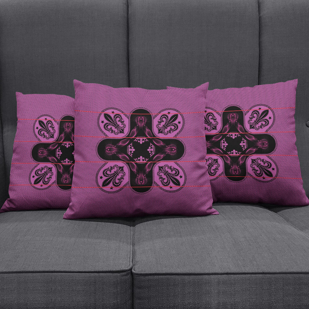 Bafokeng Rabbit Crown Palesa ea kharanium Pillow Cover Pink Seanamarena Basotho Blanket Inspired