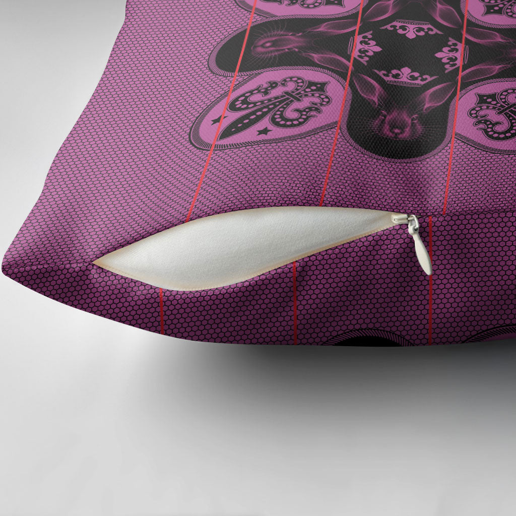 Bafokeng Rabbit Crown Palesa ea kharanium Pillow Cover Pink Seanamarena Basotho Blanket Inspired