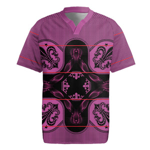 Bafokeng Rabbit Crown Palesa ea kharanium Rugby Jersey Pink Seanamarena Basotho Blanket Inspired