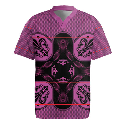 Bafokeng Rabbit Crown Palesa ea kharanium Rugby Jersey Pink Seanamarena Basotho Blanket Inspired