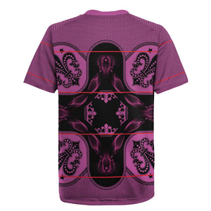 Bafokeng Rabbit Crown Palesa ea kharanium Rugby Jersey Pink Seanamarena Basotho Blanket Inspired
