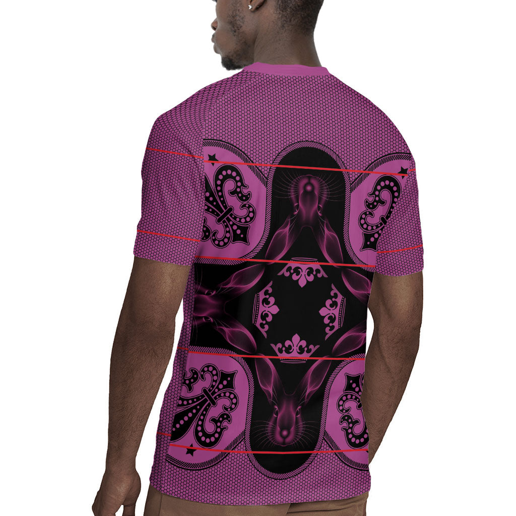 Bafokeng Rabbit Crown Palesa ea kharanium Rugby Jersey Pink Seanamarena Basotho Blanket Inspired