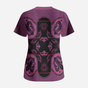 Bafokeng Rabbit Crown Palesa ea kharanium Scrub Top Pink Seanamarena Basotho Blanket Inspired