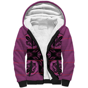 Bafokeng Rabbit Crown Palesa ea kharanium Sherpa Hoodie Pink Seanamarena Basotho Blanket Inspired