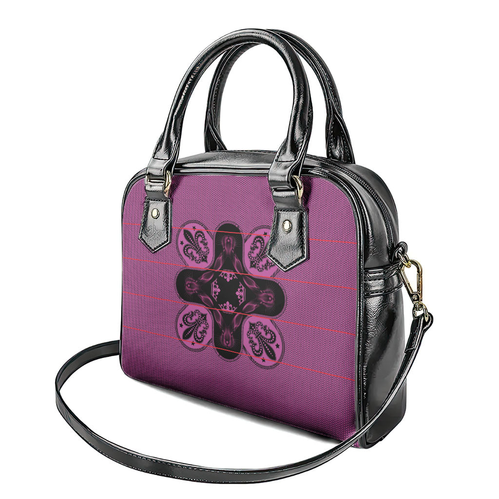 Bafokeng Rabbit Crown Palesa ea kharanium Shoulder Handbag Pink Seanamarena Basotho Blanket Inspired
