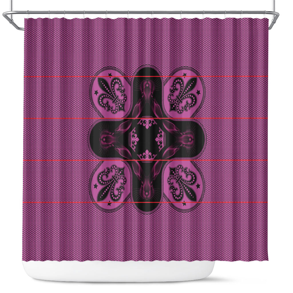 Bafokeng Rabbit Crown Palesa ea kharanium Shower Curtain Pink Seanamarena Basotho Blanket Inspired