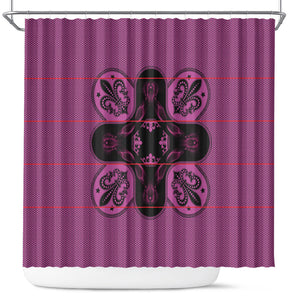 Bafokeng Rabbit Crown Palesa ea kharanium Shower Curtain Pink Seanamarena Basotho Blanket Inspired