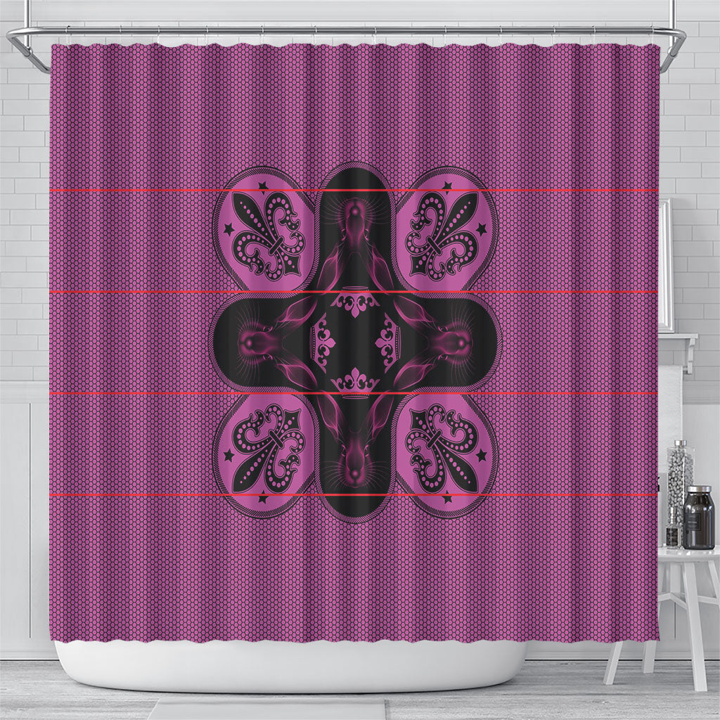 Bafokeng Rabbit Crown Palesa ea kharanium Shower Curtain Pink Seanamarena Basotho Blanket Inspired