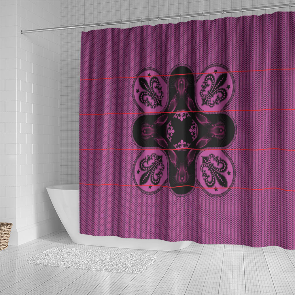 Bafokeng Rabbit Crown Palesa ea kharanium Shower Curtain Pink Seanamarena Basotho Blanket Inspired