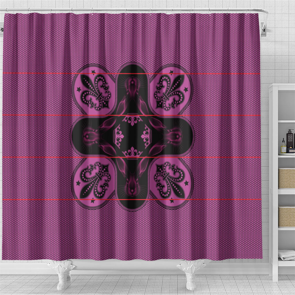 Bafokeng Rabbit Crown Palesa ea kharanium Shower Curtain Pink Seanamarena Basotho Blanket Inspired