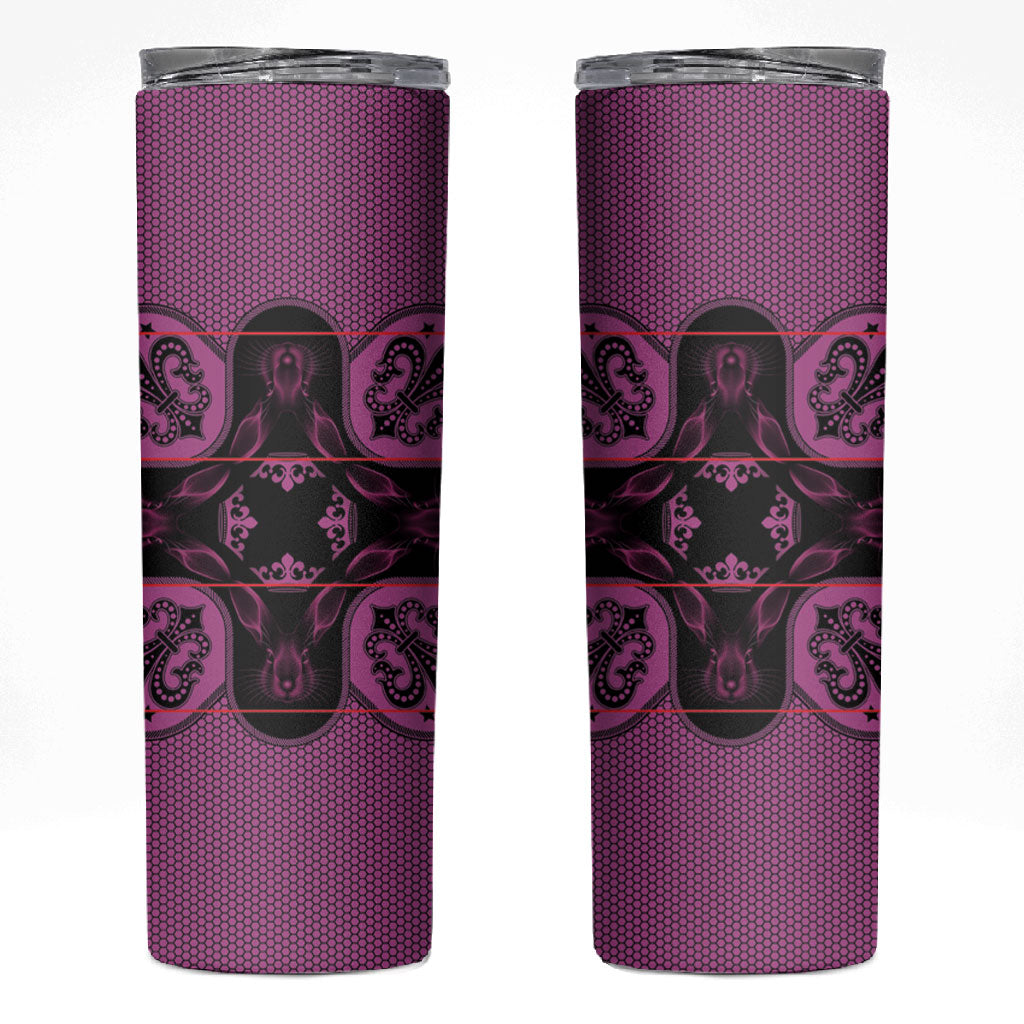 Bafokeng Rabbit Crown Palesa ea kharanium Skinny Tumbler Pink Seanamarena Basotho Blanket Inspired