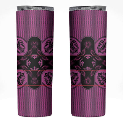 Bafokeng Rabbit Crown Palesa ea kharanium Skinny Tumbler Pink Seanamarena Basotho Blanket Inspired