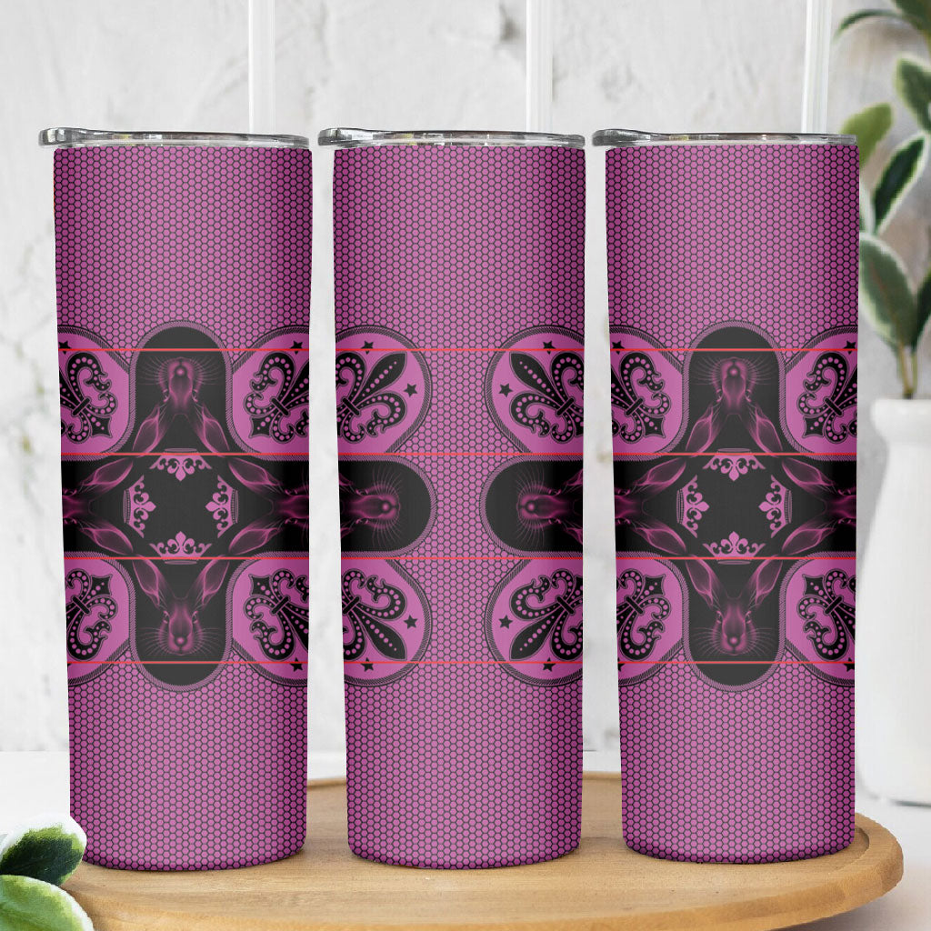 Bafokeng Rabbit Crown Palesa ea kharanium Skinny Tumbler Pink Seanamarena Basotho Blanket Inspired
