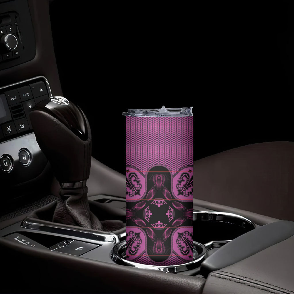 Bafokeng Rabbit Crown Palesa ea kharanium Skinny Tumbler Pink Seanamarena Basotho Blanket Inspired