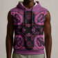 Bafokeng Rabbit Crown Palesa ea kharanium Sleeveless Hoodie Pink Seanamarena Basotho Blanket Inspired