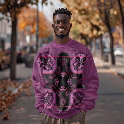 Bafokeng Rabbit Crown Palesa ea kharanium Sweatshirt Pink Seanamarena Basotho Blanket Inspired