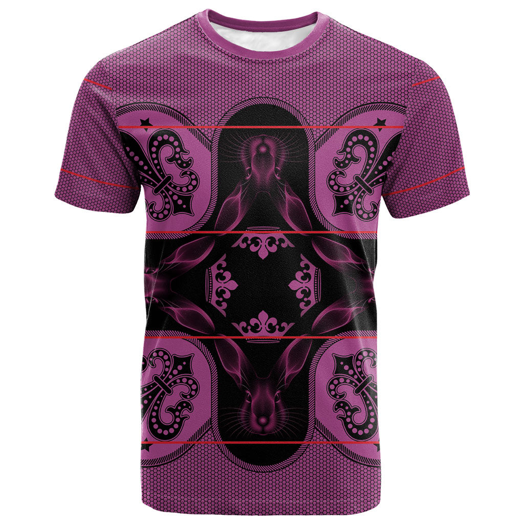 Bafokeng Rabbit Crown Palesa ea kharanium T shirt Pink Seanamarena Basotho Blanket Inspired