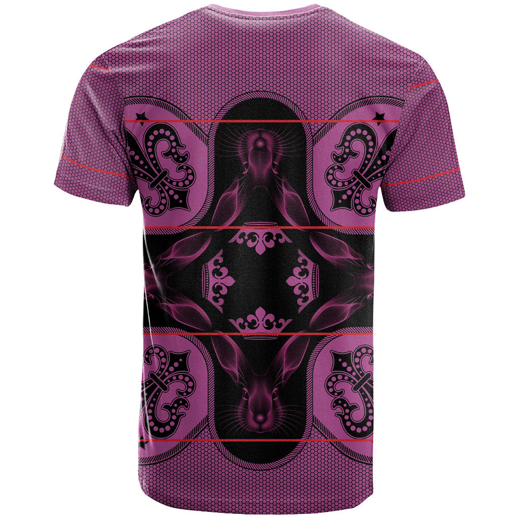 Bafokeng Rabbit Crown Palesa ea kharanium T shirt Pink Seanamarena Basotho Blanket Inspired