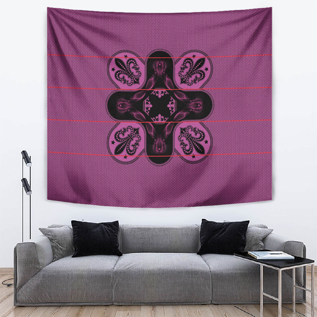Bafokeng Rabbit Crown Palesa ea kharanium Tapestry Pink Seanamarena Basotho Blanket Inspired