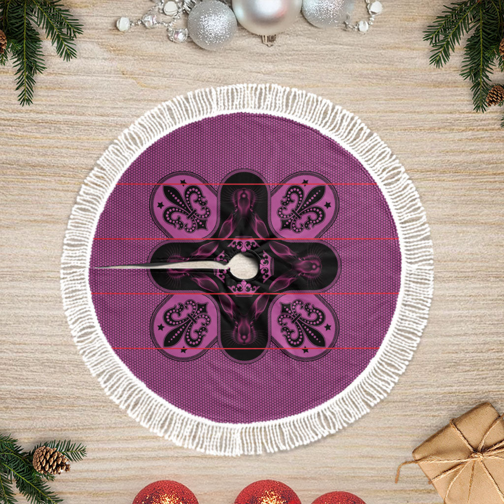 Bafokeng Rabbit Crown Palesa ea kharanium Tree Skirt Pink Seanamarena Basotho Blanket Inspired