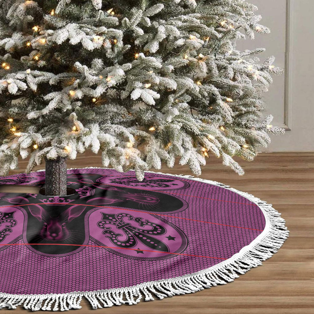 Bafokeng Rabbit Crown Palesa ea kharanium Tree Skirt Pink Seanamarena Basotho Blanket Inspired