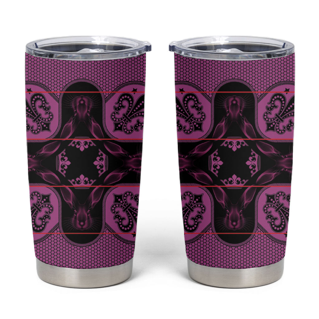 Bafokeng Rabbit Crown Palesa ea kharanium Tumbler Cup Pink Seanamarena Basotho Blanket Inspired