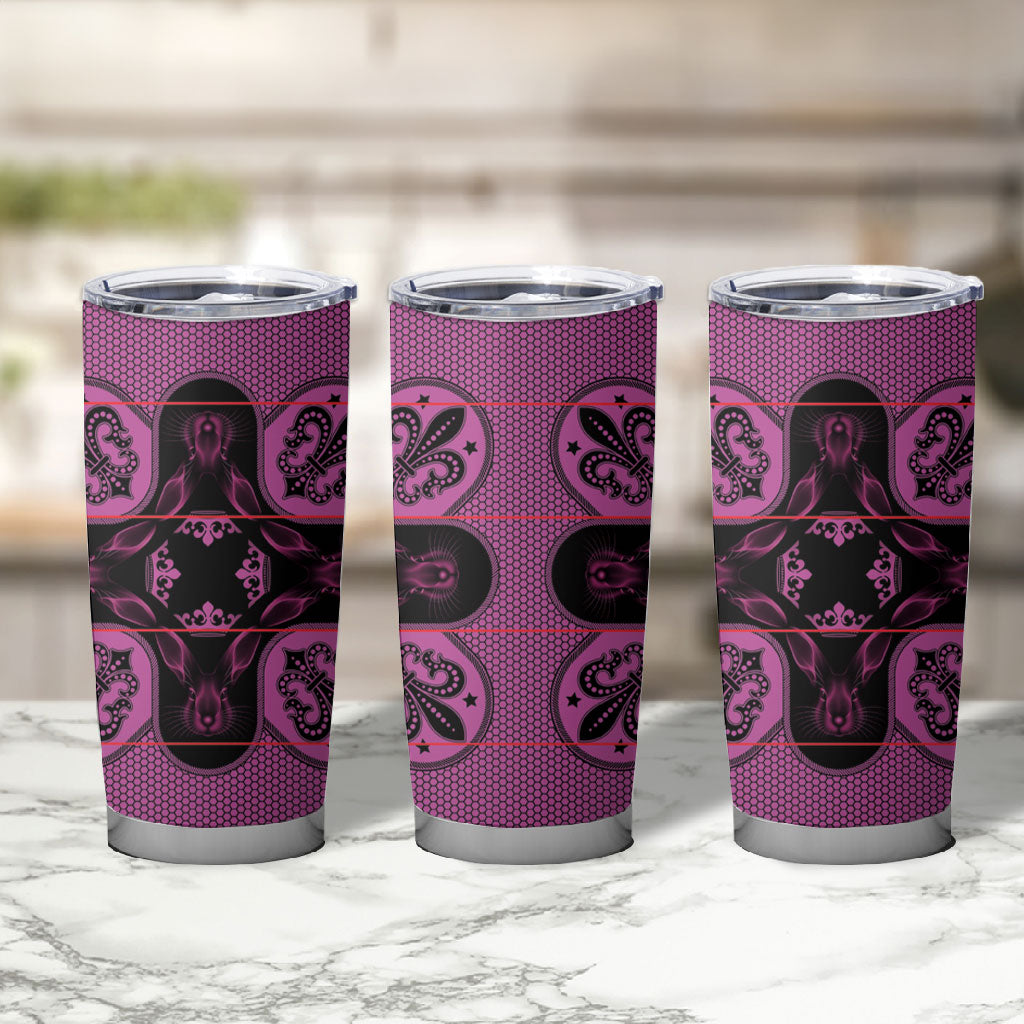 Bafokeng Rabbit Crown Palesa ea kharanium Tumbler Cup Pink Seanamarena Basotho Blanket Inspired