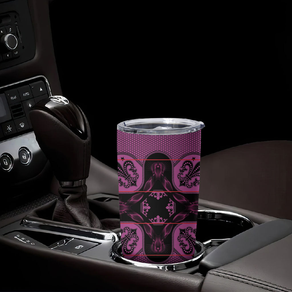 Bafokeng Rabbit Crown Palesa ea kharanium Tumbler Cup Pink Seanamarena Basotho Blanket Inspired