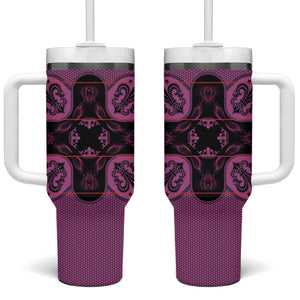 Bafokeng Rabbit Crown Palesa ea kharanium Tumbler With Handle Pink Seanamarena Basotho Blanket Inspired