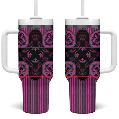 Bafokeng Rabbit Crown Palesa ea kharanium Tumbler With Handle Pink Seanamarena Basotho Blanket Inspired