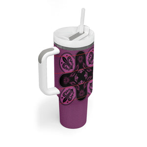 Bafokeng Rabbit Crown Palesa ea kharanium Tumbler With Handle Pink Seanamarena Basotho Blanket Inspired