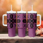 Bafokeng Rabbit Crown Palesa ea kharanium Tumbler With Handle Pink Seanamarena Basotho Blanket Inspired