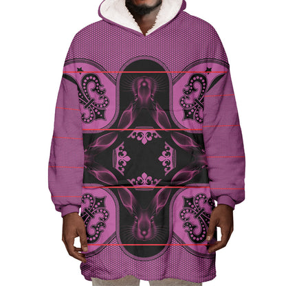 Bafokeng Rabbit Crown Palesa ea kharanium Wearable Blanket Hoodie Pink Seanamarena Basotho Blanket Inspired