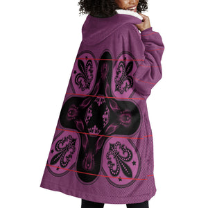 Bafokeng Rabbit Crown Palesa ea kharanium Wearable Blanket Hoodie Pink Seanamarena Basotho Blanket Inspired