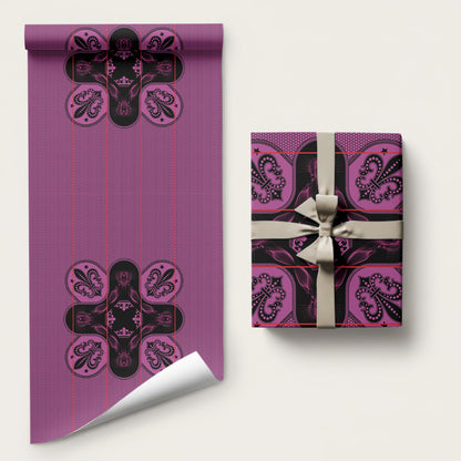Bafokeng Rabbit Crown Palesa ea kharanium Wrapping Paper Pink Seanamarena Basotho Blanket Inspired