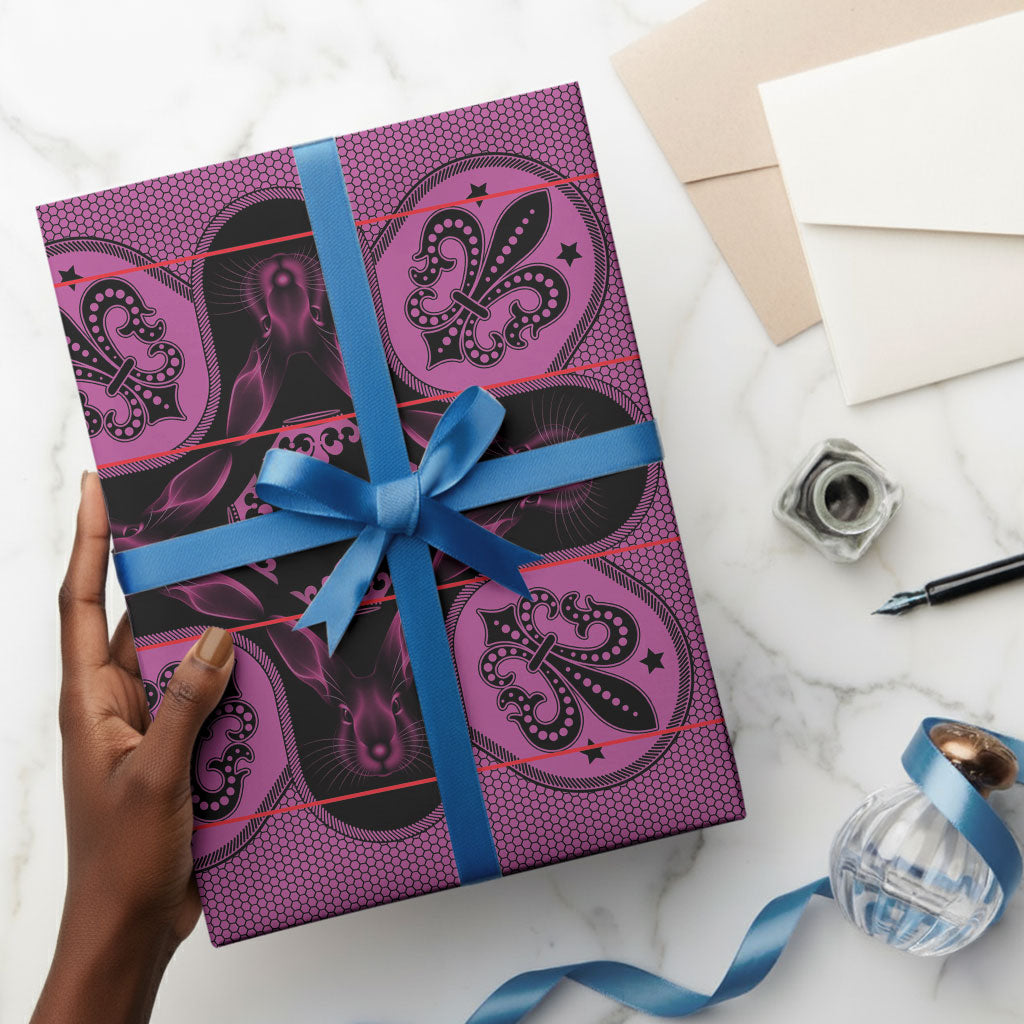 Bafokeng Rabbit Crown Palesa ea kharanium Wrapping Paper Pink Seanamarena Basotho Blanket Inspired