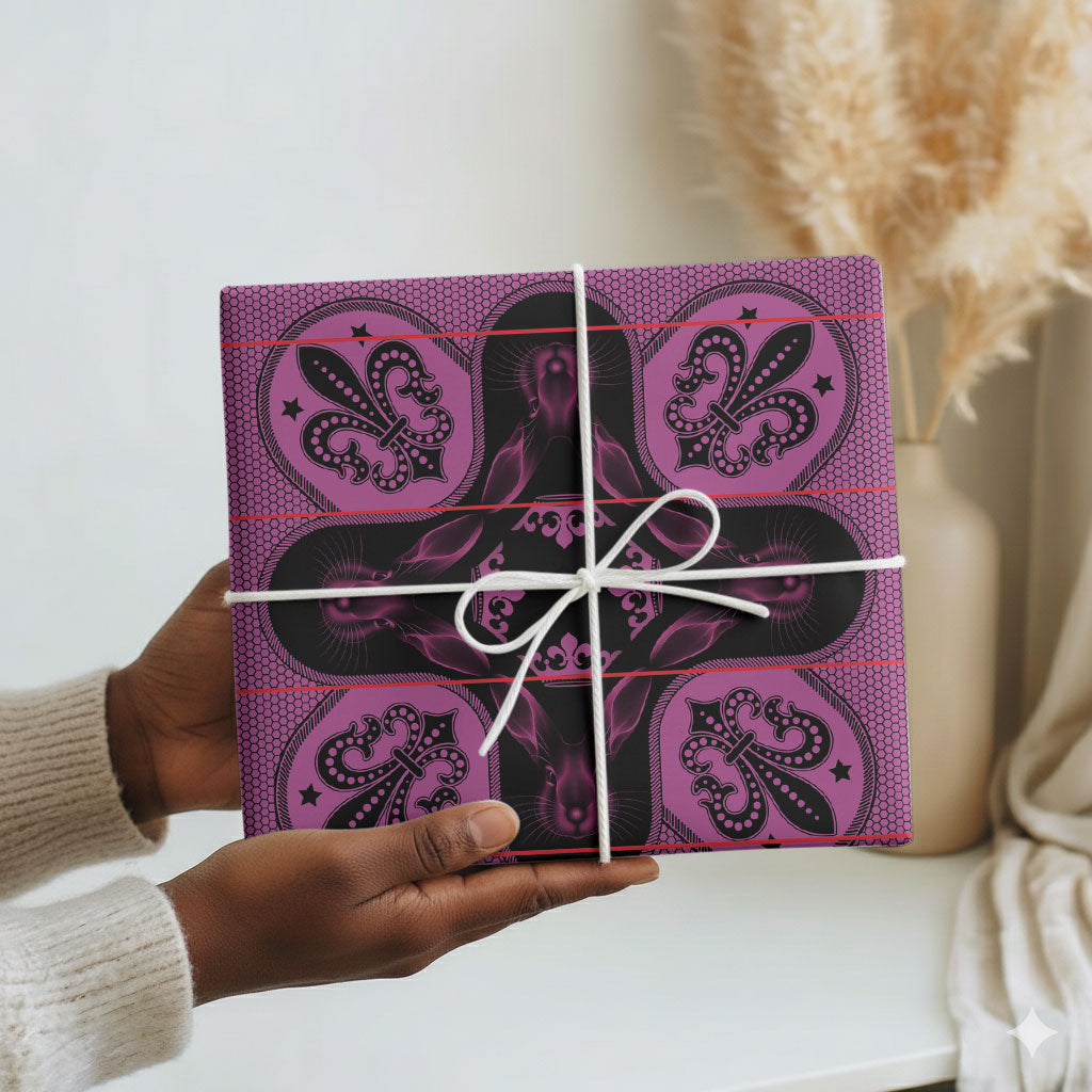 Bafokeng Rabbit Crown Palesa ea kharanium Wrapping Paper Pink Seanamarena Basotho Blanket Inspired